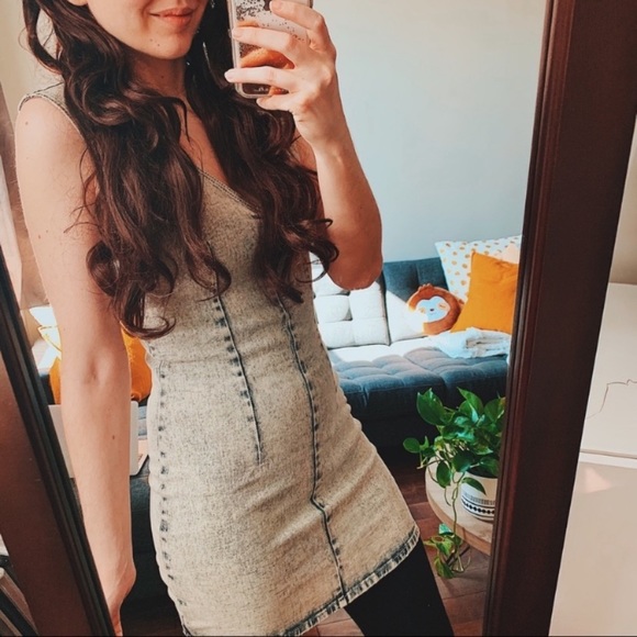 Cheap Monday Acid Light Wash 90s Retro Jean Dress - Picture 1 of 4
